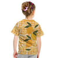 Alani Hawaiian Mango Palaka Kid T Shirt Aloha Hibiscus Pikake Lei