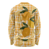Alani Hawaiian Mango Palaka Long Sleeve Shirt Aloha Hibiscus Pikake Lei