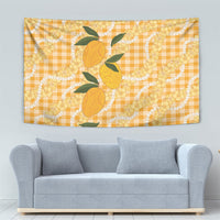 Alani Hawaiian Mango Palaka Tapestry Aloha Hibiscus Pikake Lei