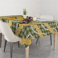 Uliuli Ahiahia Hawaiian Mango Palaka Tablecloth Aloha Hibiscus Pikake Lei