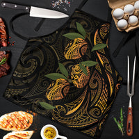Hawaiian Mango Tribal Tattoo Apron Gold Pacific Traditional Pattern