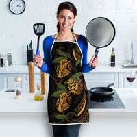 Hawaiian Mango Tribal Tattoo Apron Gold Pacific Traditional Pattern