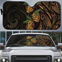 Hawaiian Mango Tribal Tattoo Auto Sun Shade Gold Pacific Traditional Pattern