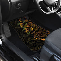 Hawaiian Mango Tribal Tattoo Car Mats Gold Pacific Traditional Pattern