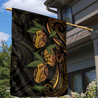 Hawaiian Mango Tribal Tattoo Garden Flag Gold Pacific Traditional Pattern
