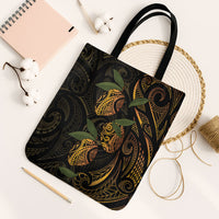 Hawaiian Mango Tribal Tattoo Tote Bag Gold Pacific Traditional Pattern