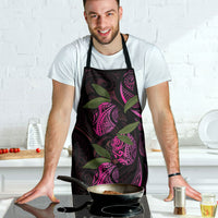 Hawaiian Mango Tribal Tattoo Apron Pink Pacific Traditional Pattern
