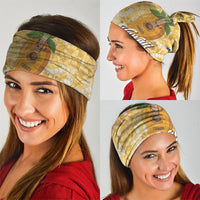 Hawaiian Mango Ukulele Neck Gaiter Retro Yellow Hibiscus Pikake Lei