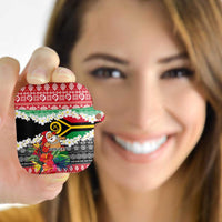 Personalised Vanuatu Joyeux Noel AirPods Case Proud To Be a Ni-Van Sand Drawing Art - Polynesian Pride