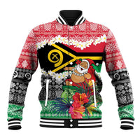 Personalised Vanuatu Joyeux Noel Baseball Jacket Proud To Be a Ni-Van Sand Drawing Art - Polynesian Pride
