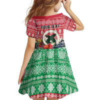 Personalised Vanuatu Joyeux Noel Family Matching Long Sleeve Bodycon Dress and Hawaiian Shirt Proud To Be a Ni-Van Sand Drawing Art - Polynesian Pride