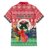 Personalised Vanuatu Joyeux Noel Family Matching Long Sleeve Bodycon Dress and Hawaiian Shirt Proud To Be a Ni-Van Sand Drawing Art - Polynesian Pride