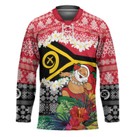 Personalised Vanuatu Joyeux Noel Hockey Jersey Proud To Be a Ni-Van Sand Drawing Art - Polynesian Pride