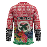 Personalised Vanuatu Joyeux Noel Hockey Jersey Proud To Be a Ni-Van Sand Drawing Art - Polynesian Pride