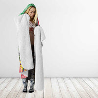 Personalised Vanuatu Joyeux Noel Hooded Blanket Proud To Be a Ni-Van Sand Drawing Art - Polynesian Pride