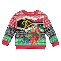 Personalised Vanuatu Joyeux Noel Kid Ugly Christmas Sweater Proud To Be a Ni-Van Sand Drawing Art - Polynesian Pride