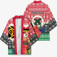 Personalised Vanuatu Joyeux Noel Kimono Proud To Be a Ni-Van Sand Drawing Art - Polynesian Pride