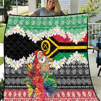 Personalised Vanuatu Joyeux Noel Quilt Proud To Be a Ni-Van Sand Drawing Art - Polynesian Pride