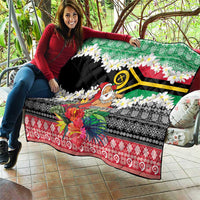 Personalised Vanuatu Joyeux Noel Quilt Proud To Be a Ni-Van Sand Drawing Art - Polynesian Pride