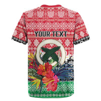 Personalised Vanuatu Joyeux Noel Rugby Jersey Proud To Be a Ni-Van Sand Drawing Art - Polynesian Pride