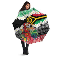 Personalised Vanuatu Joyeux Noel Umbrella Proud To Be a Ni-Van Sand Drawing Art - Polynesian Pride