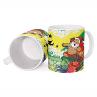 Personalised Malampa Joyeux Noel Ceramic Mug Proud To Be a Ni-Van Sand Drawing Art - Polynesian Pride