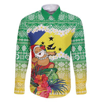 Personalised Malampa Joyeux Noel Family Matching Off Shoulder Maxi Dress and Hawaiian Shirt Proud To Be a Ni-Van Sand Drawing Art - Polynesian Pride