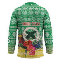 Personalised Malampa Joyeux Noel Hockey Jersey Proud To Be a Ni-Van Sand Drawing Art - Polynesian Pride