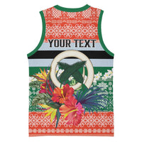 Personalised Penama Joyeux Noel Basketball Jersey Proud To Be a Ni-Van Sand Drawing Art - Polynesian Pride