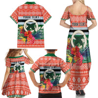 Personalised Penama Joyeux Noel Family Matching Summer Maxi Dress and Hawaiian Shirt Proud To Be a Ni-Van Sand Drawing Art - Polynesian Pride