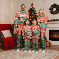 Personalised Penama Joyeux Noel Christmas Pajama Set Proud To Be a Ni-Van Sand Drawing Art - Polynesian Pride