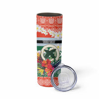 Personalised Penama Joyeux Noel Skinny Tumbler Proud To Be a Ni-Van Sand Drawing Art - Polynesian Pride