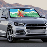 Personalised Sanma Joyeux Noel Auto Sun Shade Proud To Be a Ni-Van Sand Drawing Art - Polynesian Pride