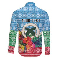 Personalised Sanma Joyeux Noel Family Matching Puletasi and Hawaiian Shirt Proud To Be a Ni-Van Sand Drawing Art - Polynesian Pride