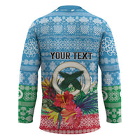 Personalised Sanma Joyeux Noel Hockey Jersey Proud To Be a Ni-Van Sand Drawing Art - Polynesian Pride