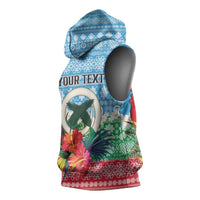 Personalised Sanma Joyeux Noel Sleeveless Hoodie Proud To Be a Ni-Van Sand Drawing Art - Polynesian Pride