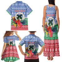 Personalised Shefa Joyeux Noel Family Matching Tank Maxi Dress and Hawaiian Shirt Proud To Be a Ni-Van Sand Drawing Art - Polynesian Pride