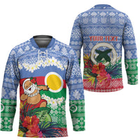 Personalised Shefa Joyeux Noel Hockey Jersey Proud To Be a Ni-Van Sand Drawing Art - Polynesian Pride