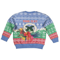 Personalised Shefa Joyeux Noel Kid Ugly Christmas Sweater Proud To Be a Ni-Van Sand Drawing Art - Polynesian Pride