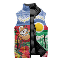 Personalised Shefa Joyeux Noel Sleeveless Puffer Jacket Proud To Be a Ni-Van Sand Drawing Art - Polynesian Pride