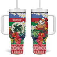 Personalised Shefa Joyeux Noel Tumbler With Handle Proud To Be a Ni-Van Sand Drawing Art - Polynesian Pride
