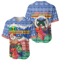 Personalised Tafea Joyeux Noel Baseball Jersey Proud To Be a Ni-Van Sand Drawing Art - Polynesian Pride