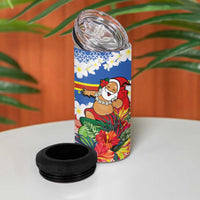Personalised Tafea Joyeux Noel 4 in 1 Can Cooler Tumbler Proud To Be a Ni-Van Sand Drawing Art - Polynesian Pride