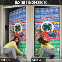 Personalised Tafea Joyeux Noel Door Cover Proud To Be a Ni-Van Sand Drawing Art - Polynesian Pride