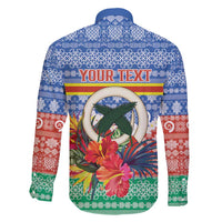 Personalised Tafea Joyeux Noel Family Matching Long Sleeve Bodycon Dress and Hawaiian Shirt Proud To Be a Ni-Van Sand Drawing Art - Polynesian Pride