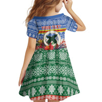 Personalised Tafea Joyeux Noel Kid Short Sleeve Dress Proud To Be a Ni-Van Sand Drawing Art - Polynesian Pride