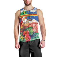 Personalised Tafea Joyeux Noel Men Tank Top Proud To Be a Ni-Van Sand Drawing Art - Polynesian Pride