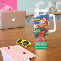 Personalised Tafea Joyeux Noel Tumbler With Handle Proud To Be a Ni-Van Sand Drawing Art - Polynesian Pride