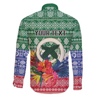 Personalised Torba Joyeux Noel Family Matching Long Sleeve Bodycon Dress and Hawaiian Shirt Proud To Be a Ni-Van Sand Drawing Art - Polynesian Pride