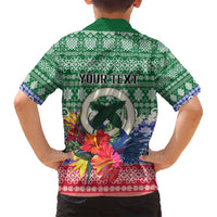 Personalised Torba Joyeux Noel Family Matching Off Shoulder Maxi Dress and Hawaiian Shirt Proud To Be a Ni-Van Sand Drawing Art - Polynesian Pride